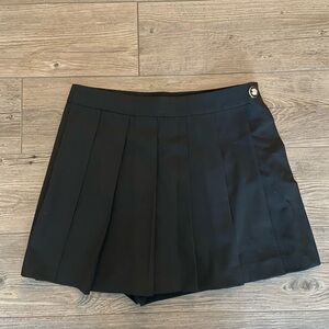 Zara Black Skort with Button Accent